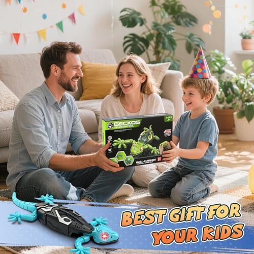 Wand-Gecko mit Fernbedienung – klettert auf Wand, Glas & Decke, LED-Augen, ab 3 Jahre