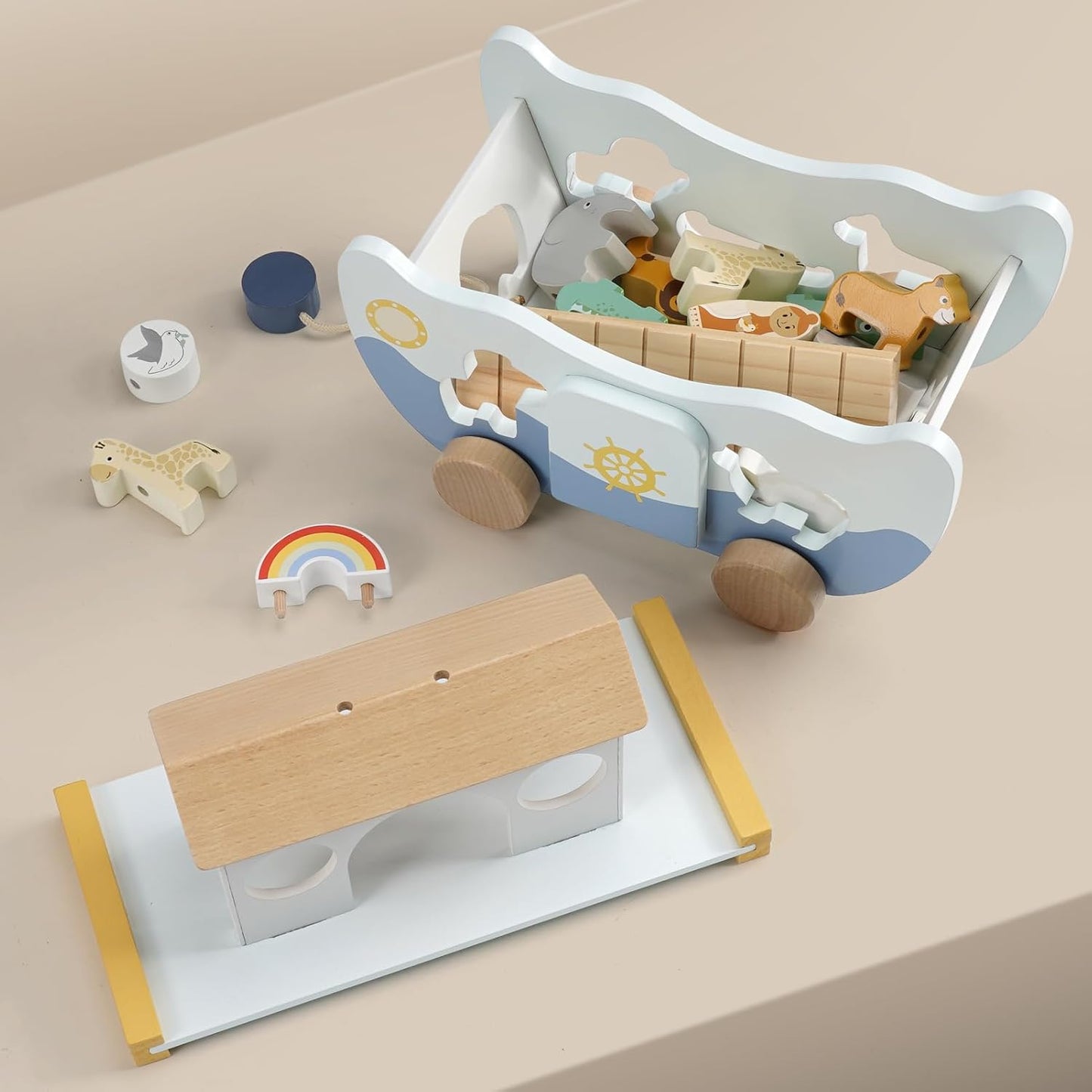 Arche Noah Holz – Lernspielzeug mit Bauernhof