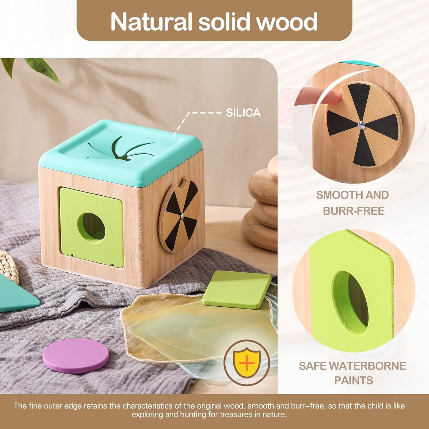 Boîte à mouchoirs en bois