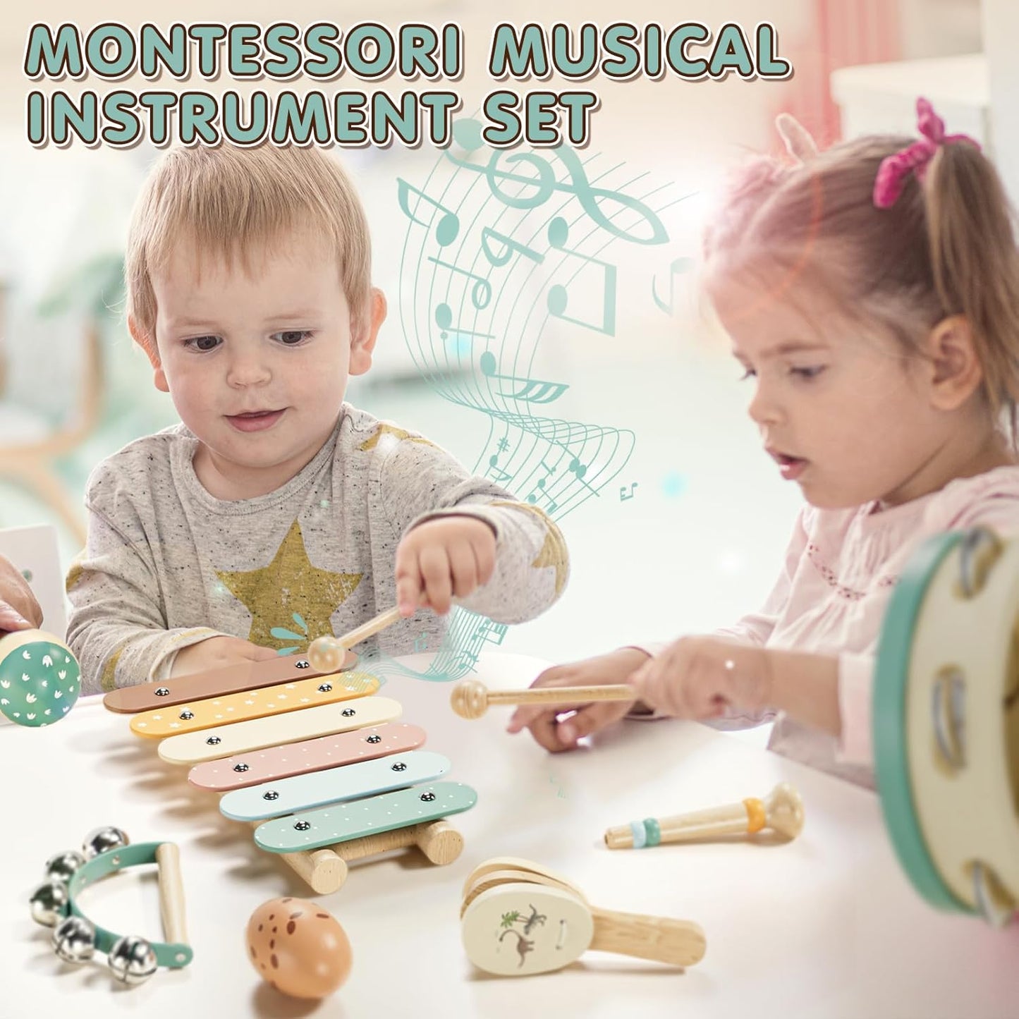 Instruments de musique en bois pour enfants