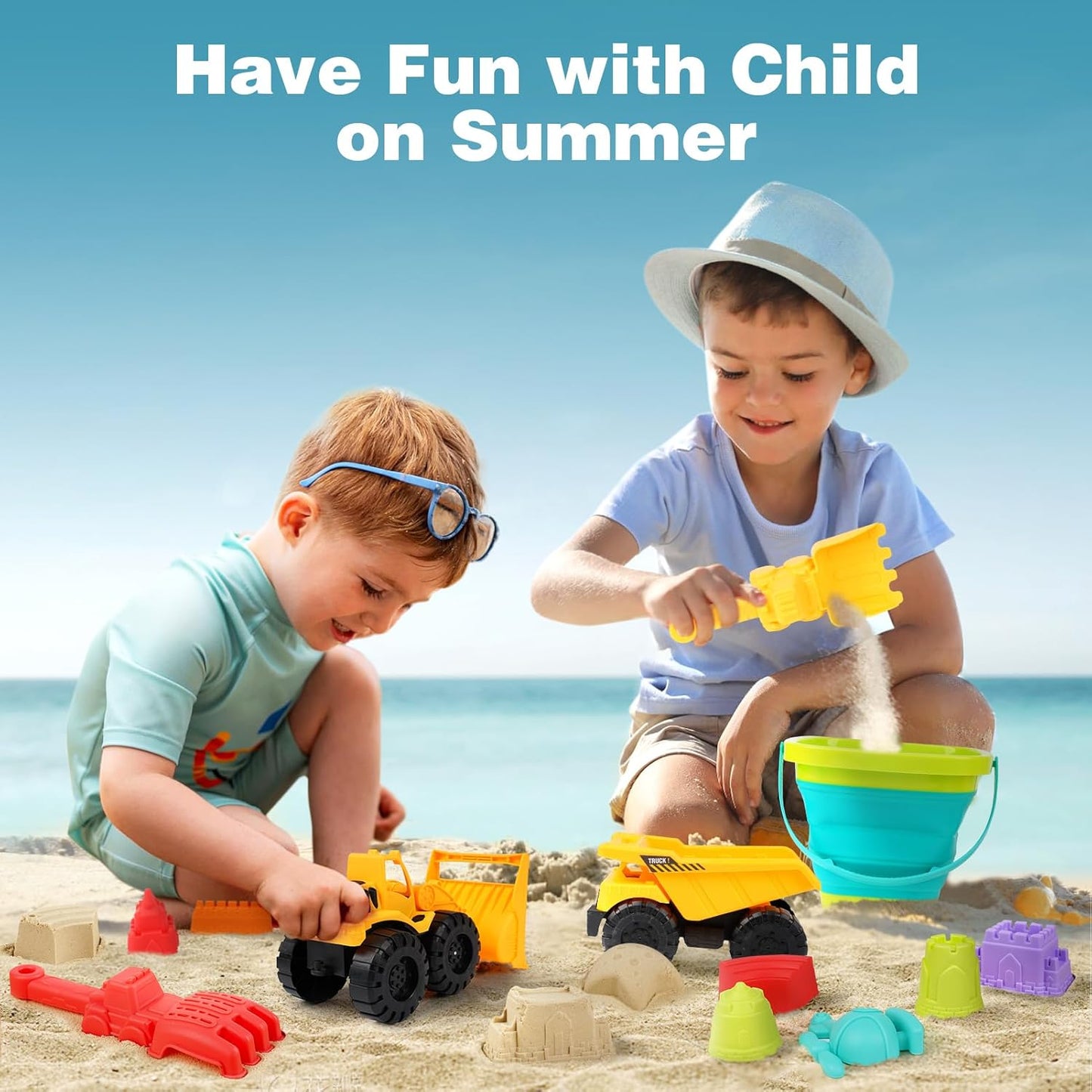 Sand molds sand shovel children