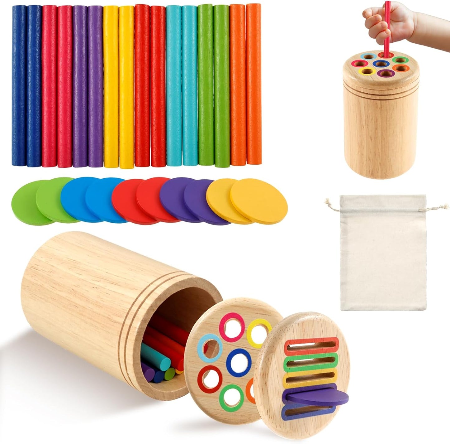 Jouet à empiler en bois