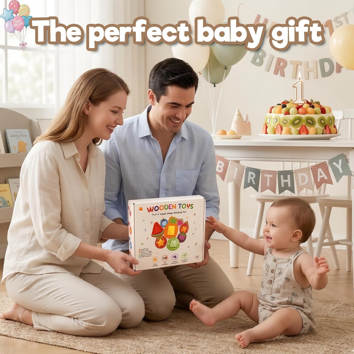 Holz-Steckspiel Obst & Gemuese 3-in-1 ab 1 Jahr