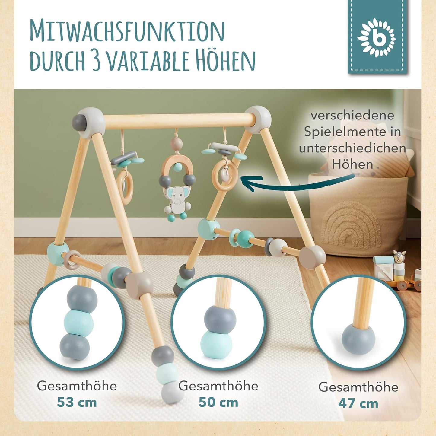 Spielbogen Baby Holz
