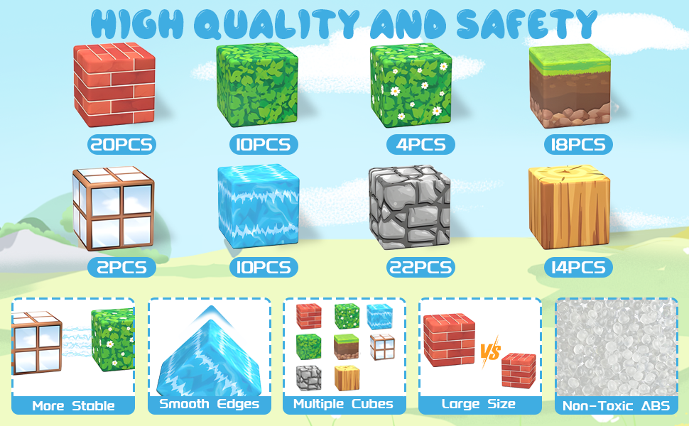 Blocs de construction magnétiques – Jouets Montessori STEM pour enfants