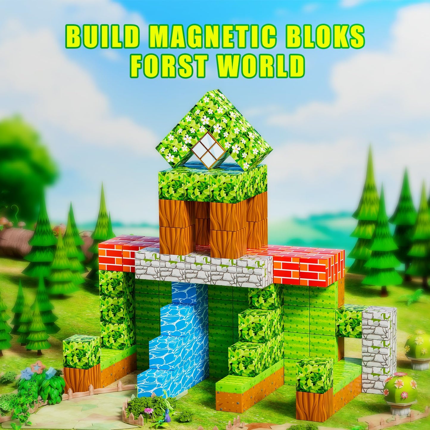 Magnet Bausteine Wald-Set