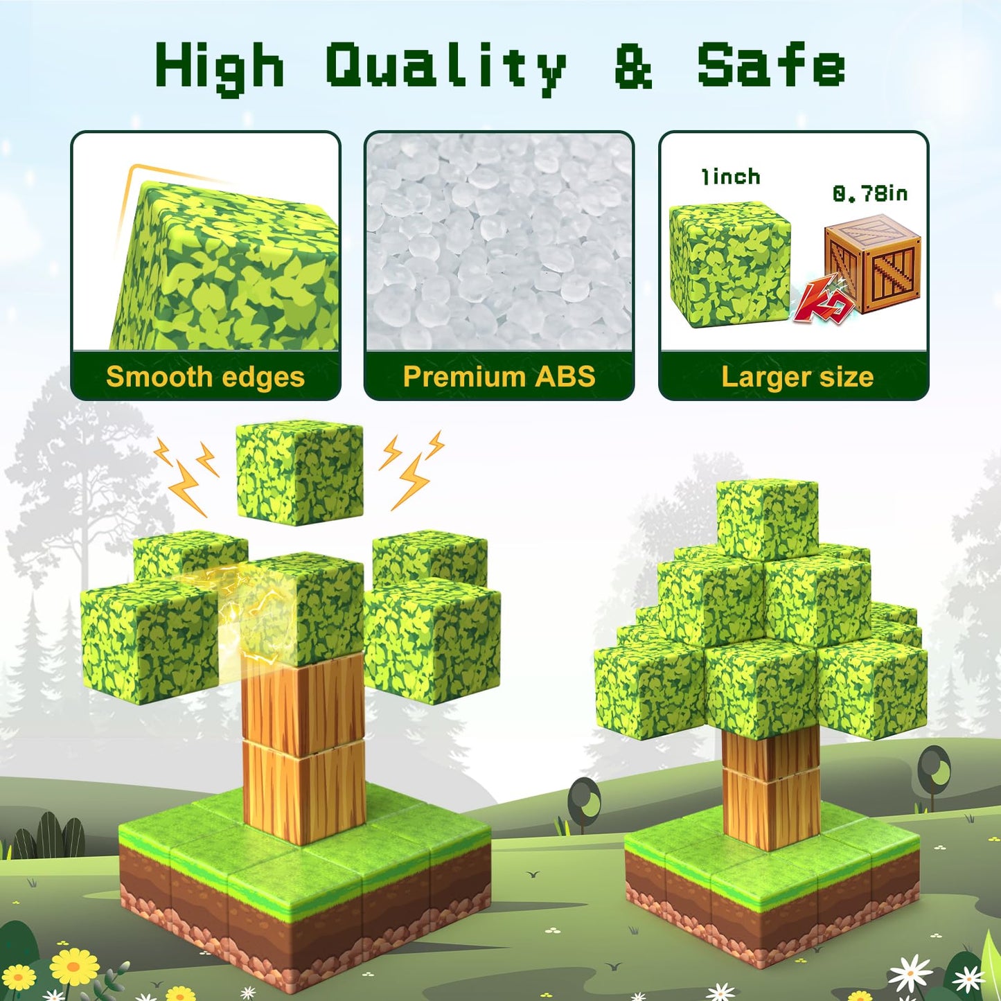 Magnetische Bausteine – Fantasie im Wald