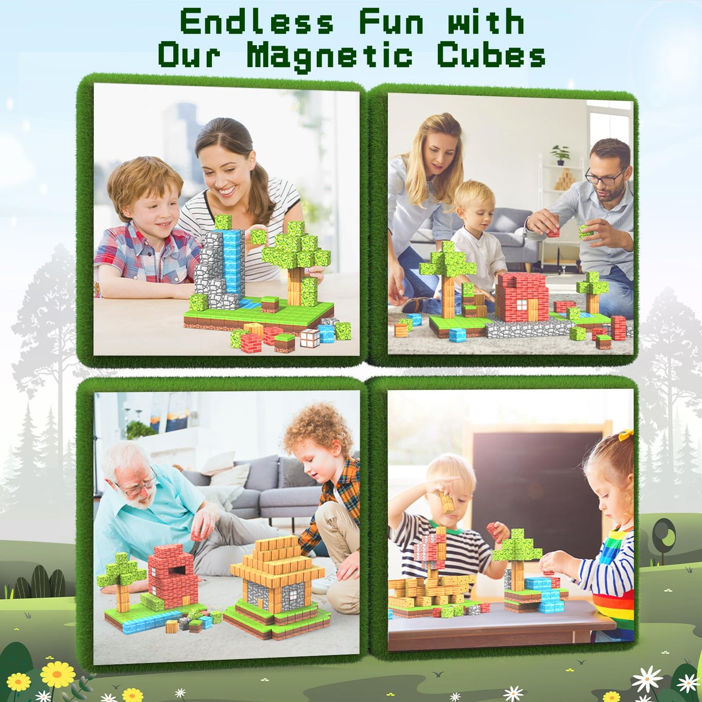 Magnetische Bausteine – Fantasie im Wald