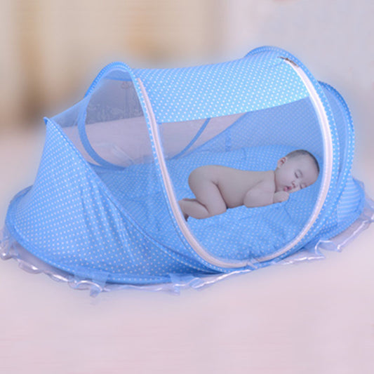 Moustiquaire pliable pour bébé avec oreiller – Ensemble 2 pièces pour la maison et les déplacements