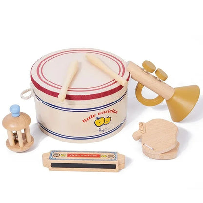 Wooden Xylophone &amp; Drum Set for Toddlers – Montessori Musical Toys