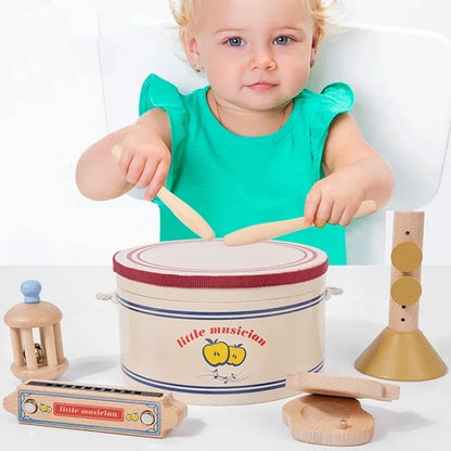 Wooden Xylophone &amp; Drum Set for Toddlers – Montessori Musical Toys