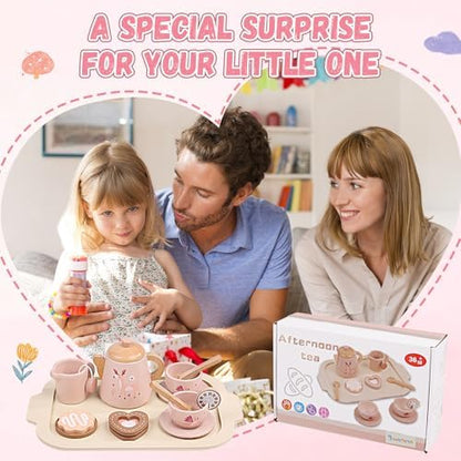 Holz Teeservice Kinder – Teeparty Set ab 3 Jahren