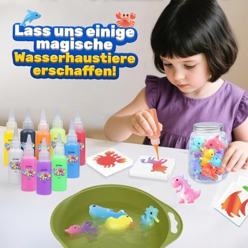 Magisches Wassergelset – DIY Wassertiere basteln ab 4 Jahren