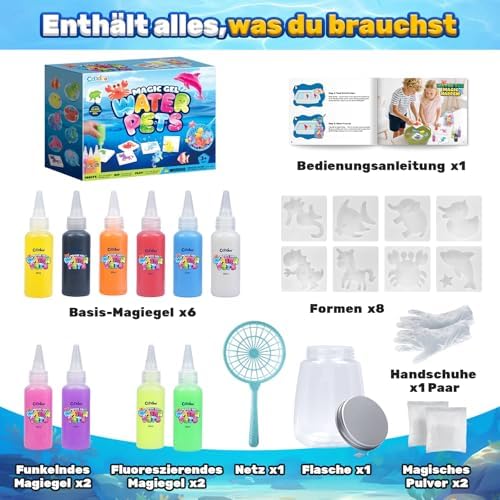 Magisches Wassergelset – DIY Wassertiere basteln ab 4 Jahren