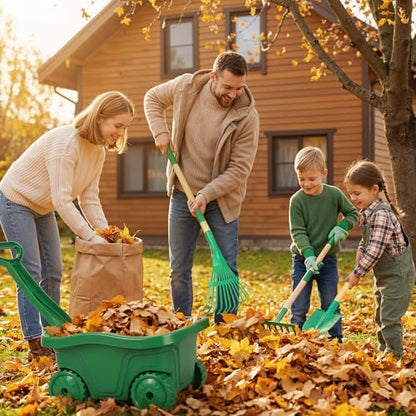 Kinder Gartenset mit Schubkarre – 7-teilig, Holz & Metall, ab 3 Jahren