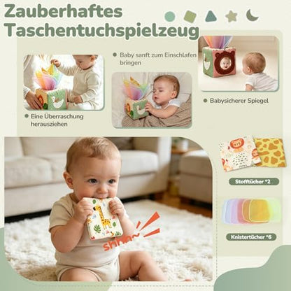 5-in-1 Montessori Babyspielzeug ab 6 Monate – Sortierbox, Stapelringe & Sensorikset