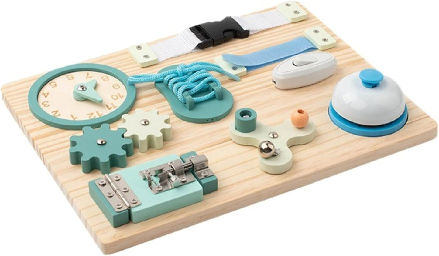 Busy Board Holz 9 Spielmodi – Schalter, Schloesser, Zahnraeder