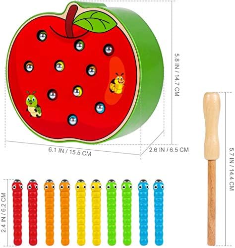 Apfel-Raupe Steckspiel Holz 10 Farben ab 3 Jahre