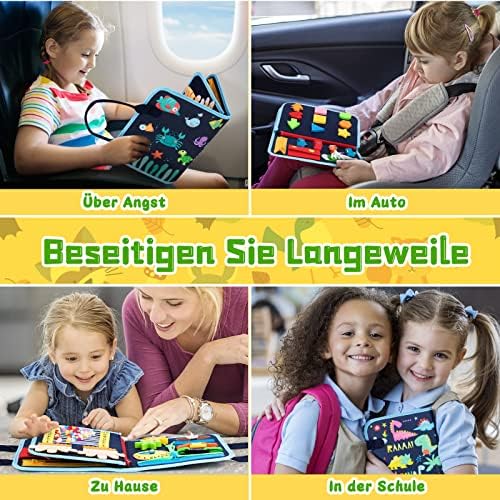 Dino Busy Board Filz – 20 Alltagsfertigkeiten ab 1 Jahr