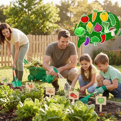 Kinder Gartenset mit Schubkarre – 7-teilig, Holz & Metall, ab 3 Jahren