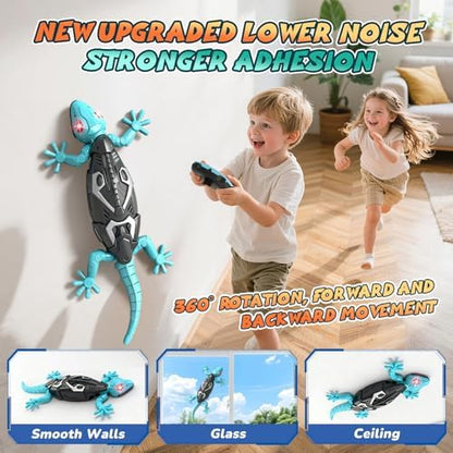 Wand-Gecko mit Fernbedienung – klettert auf Wand, Glas & Decke, LED-Augen, ab 3 Jahre