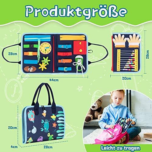 Dino Busy Board Filz – 20 Alltagsfertigkeiten ab 1 Jahr