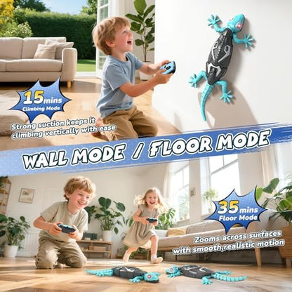 Wand-Gecko mit Fernbedienung – klettert auf Wand, Glas & Decke, LED-Augen, ab 3 Jahre