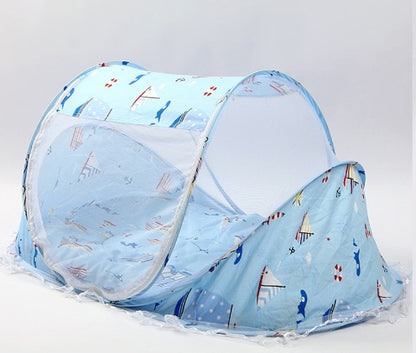 Moustiquaire pliable pour bébé avec oreiller – Ensemble 2 pièces pour la maison et les déplacements