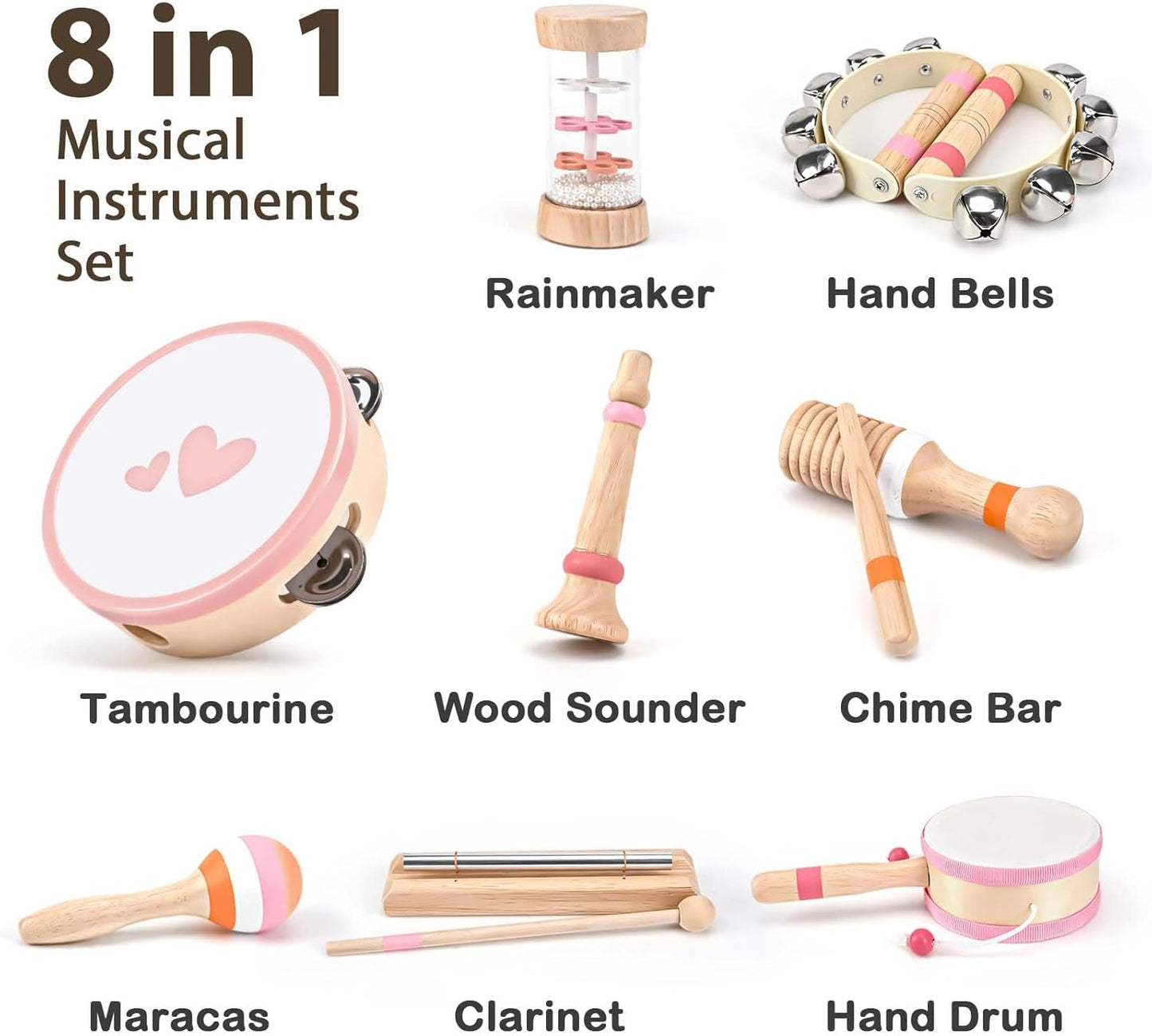 Instruments de musique en bois pour enfants – à partir de 2 ans
