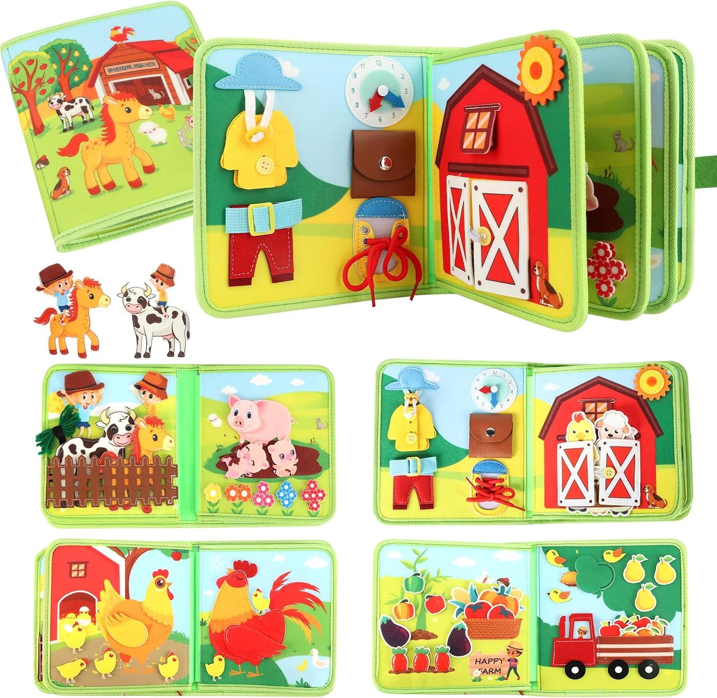 Bauernhof Quiet Book – 25 Aktivitäten, Montessori ab 2 Jahren