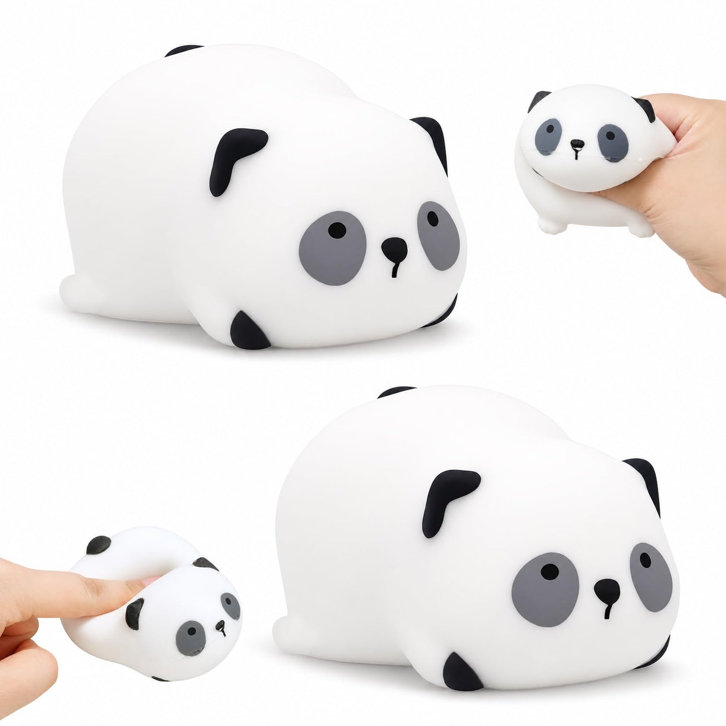2 Stück Panda Squishy,Panda Squishies,Panda-Quetschspielzeug,Squishy Tiere