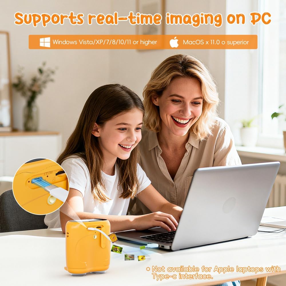 2-in-1 Microscope & Binoculars for Kids – 2.4" IPS Display, 8 LED, Ages 3+