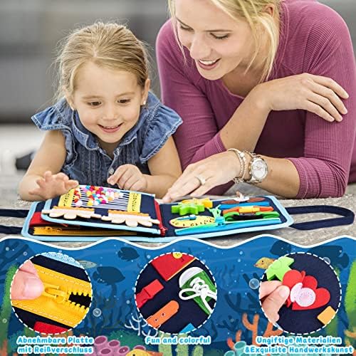 Dino Busy Board Filz – 20 Alltagsfertigkeiten ab 1 Jahr