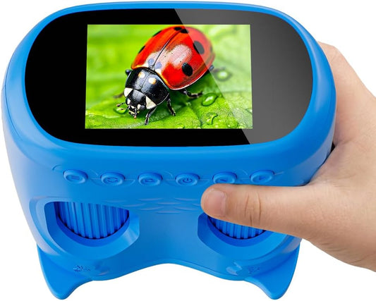 2-in-1 Microscope & Binoculars for Kids – 2.4" IPS Display, 8 LED, Ages 3+