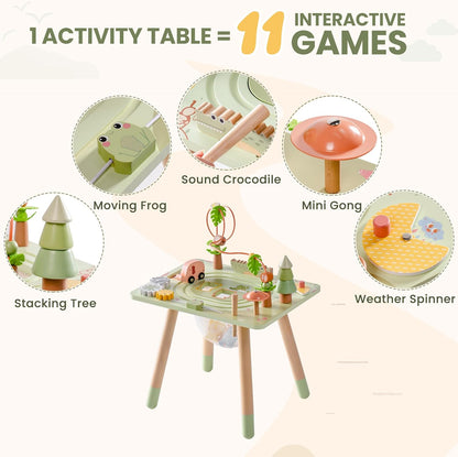 10-in-1 Montessori Aktivitätstisch aus Holz