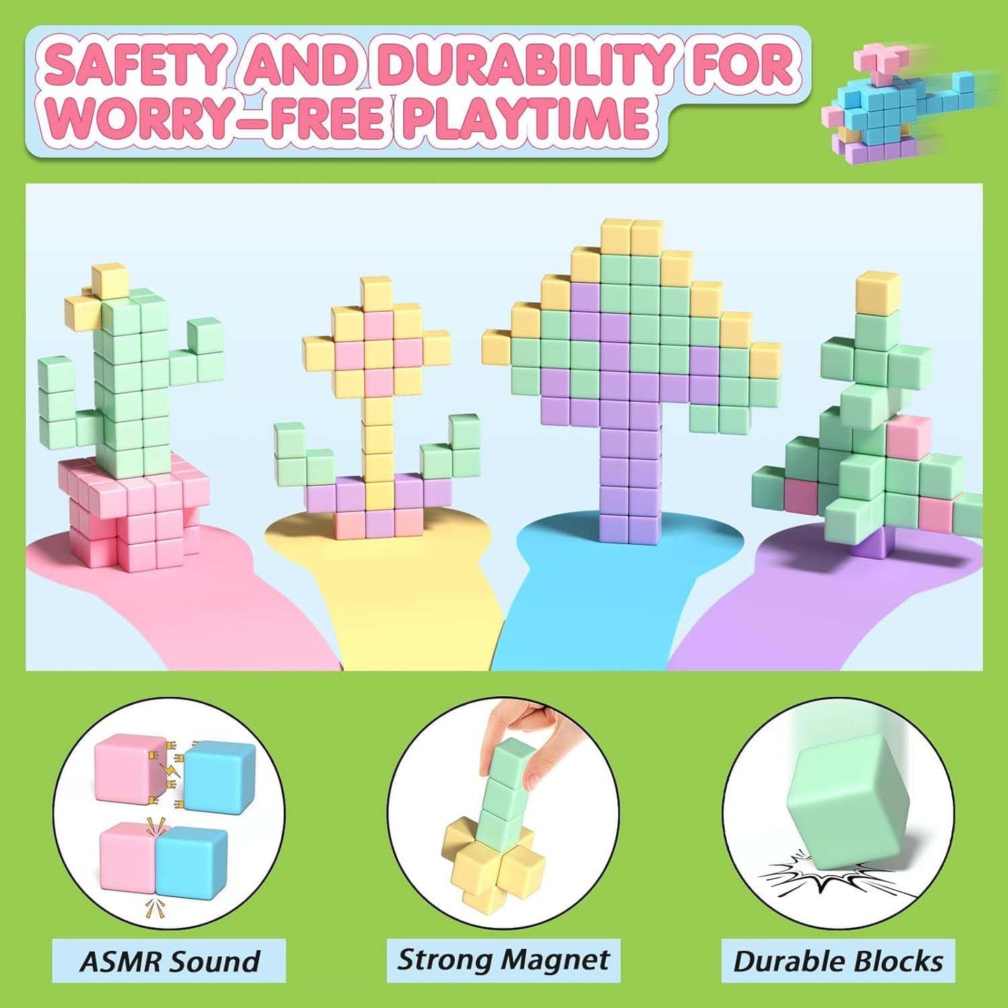 Magnetische Bausteine für Kinder