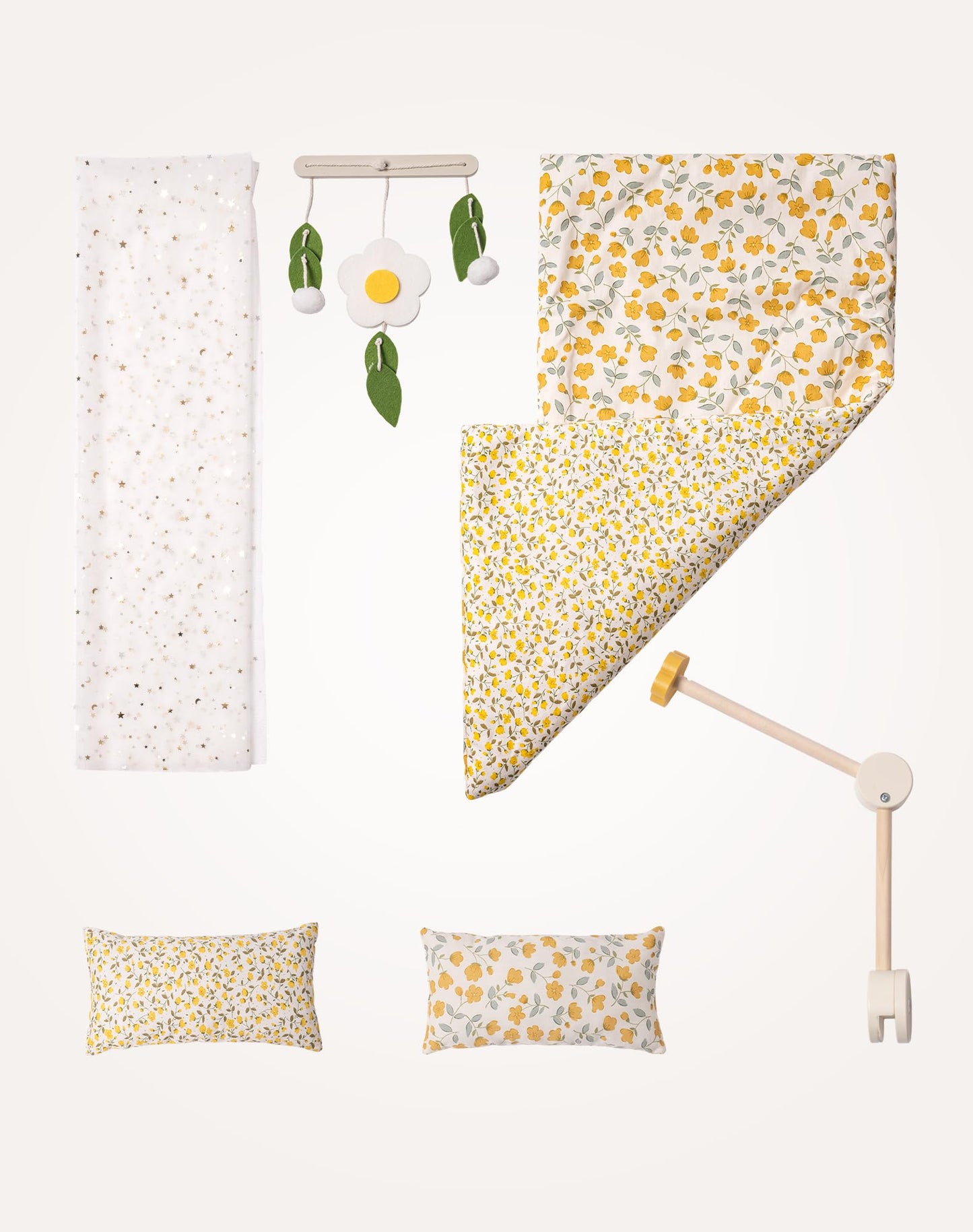 Holz Puppenbett 2-in-1 Etagenbett für 43 cm Puppen mit Zubehör