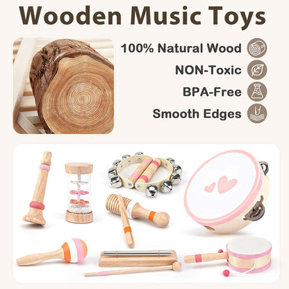 Instruments de musique en bois pour enfants – à partir de 2 ans