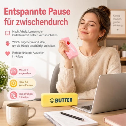 2 Stück Squishy Butter Erdbeere Slow Rising Quetschspielzeug Anti-Stress
