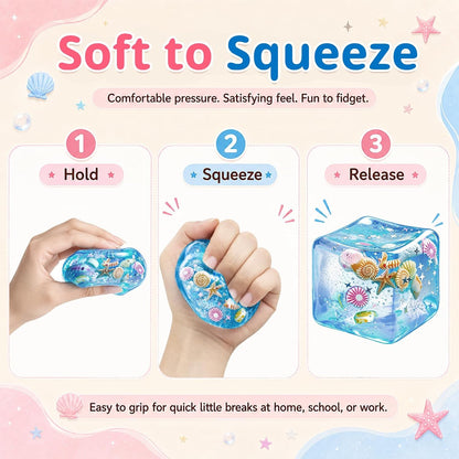 Stressball Eiswürfel, Weiche Squishy Eiswürfel Fidget Toy