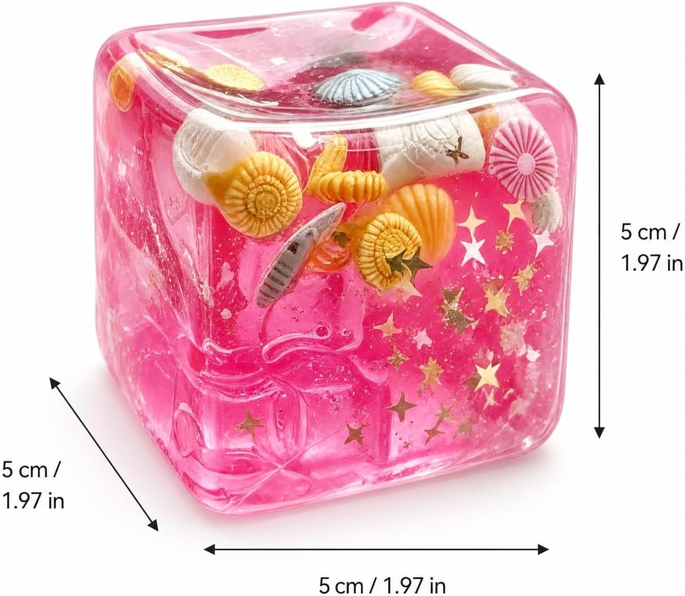 Squishy Würfel Anti Stress Spielzeug, Fidget Toys Stressball (2#Rosa*1pc)