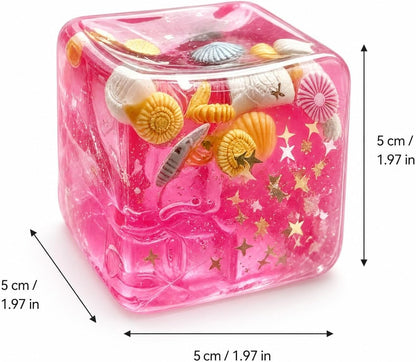 Squishy Würfel Anti Stress Spielzeug, Fidget Toys Stressball (2#Rosa*1pc)
