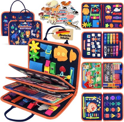 9-in-1 Bauernhof Busy Board – Montessori Activity Book ab 1 Jahr