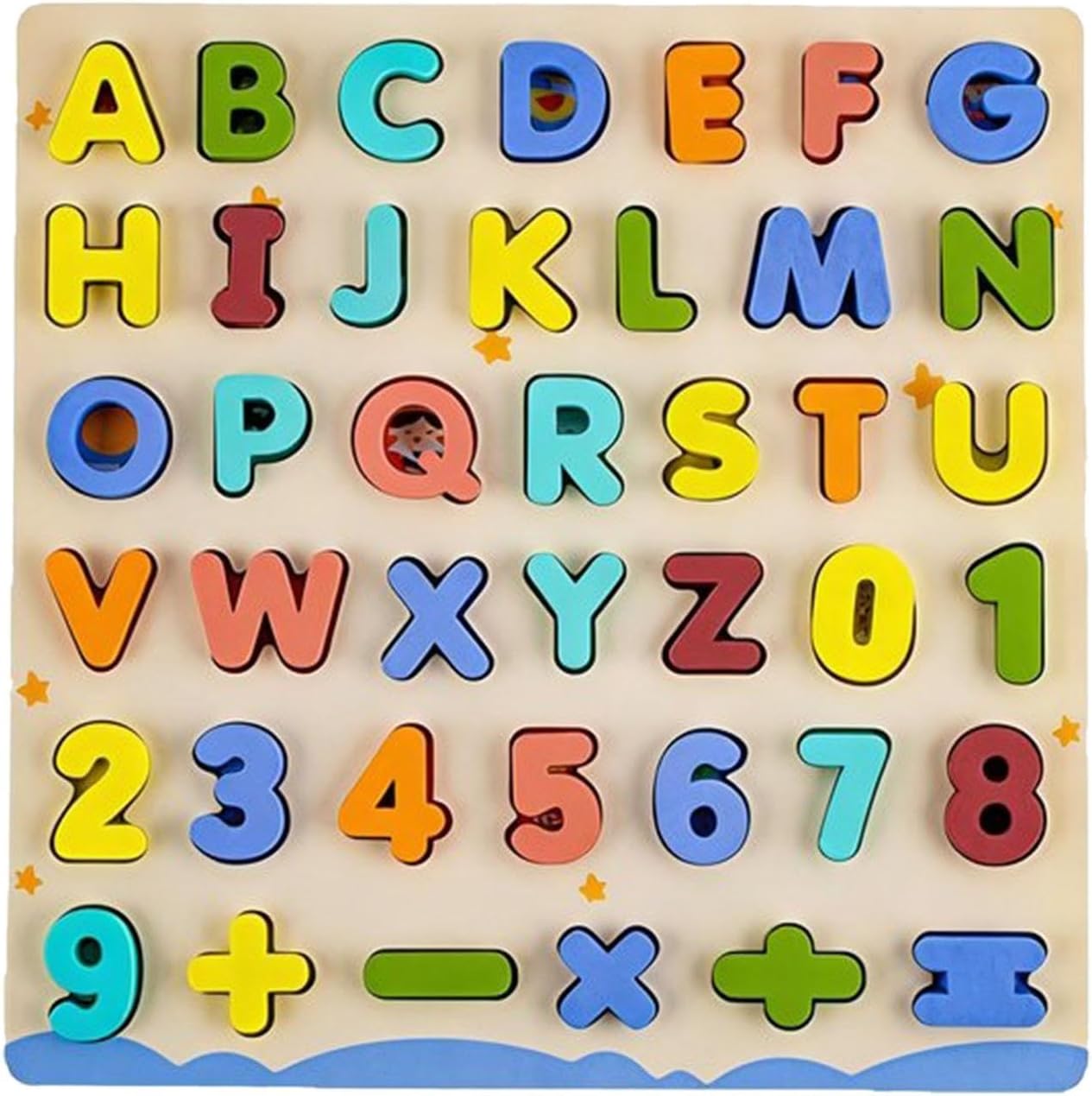 Holz-Lernpuzzle Alphabet & Zahlen ab 3 Jahre