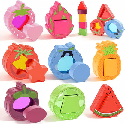 Holz-Steckspiel Obst & Gemuese 3-in-1 ab 1 Jahr