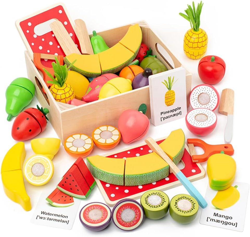 Magnetisches Obstschneideset Holz – Kueche & Rollenspiel ab 3