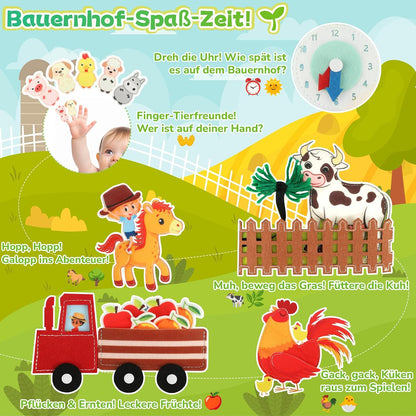 Bauernhof Quiet Book – 25 Aktivitäten, Montessori ab 2 Jahren