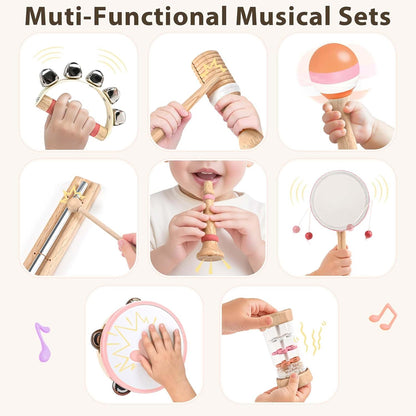 Instruments de musique en bois pour enfants – à partir de 2 ans