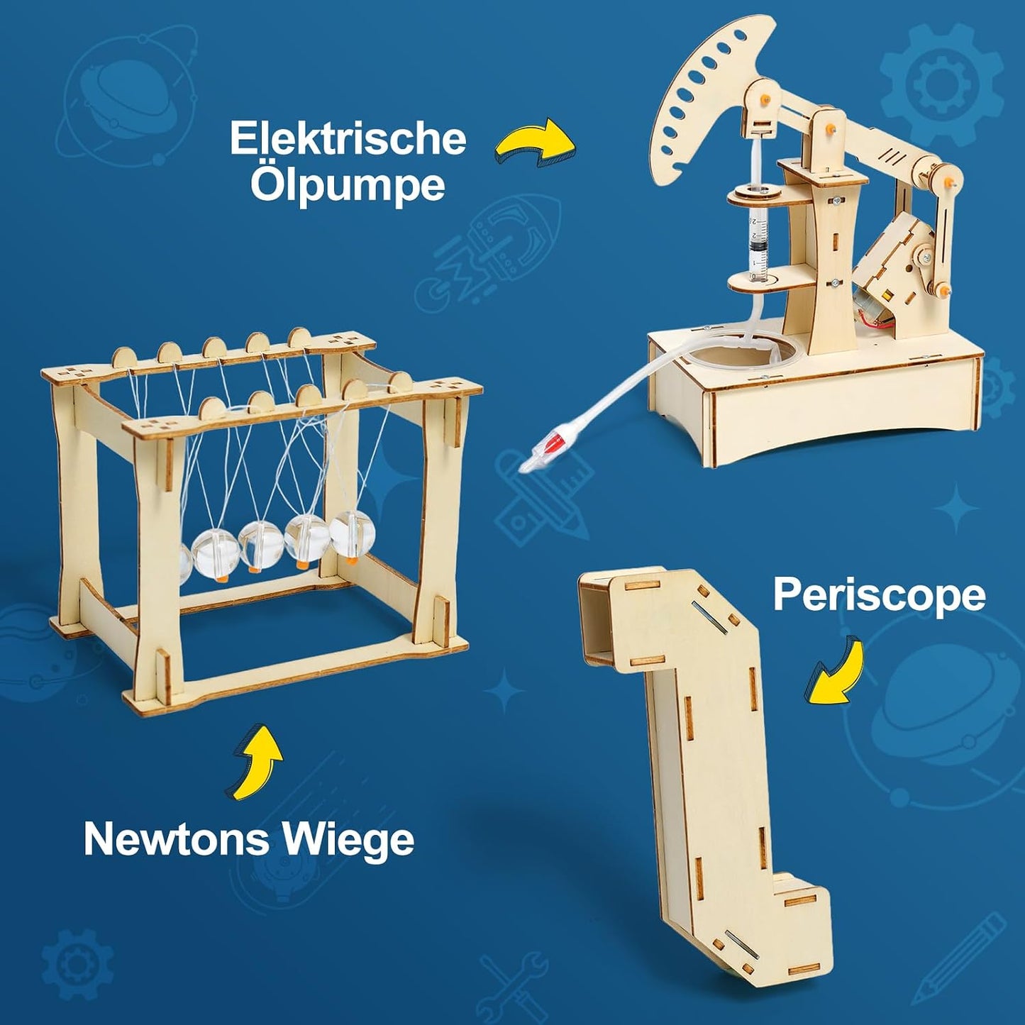 6-in-1 STEM Experimentierkasten Physik – Baukasten ab 8 Jahre mit Anleitung