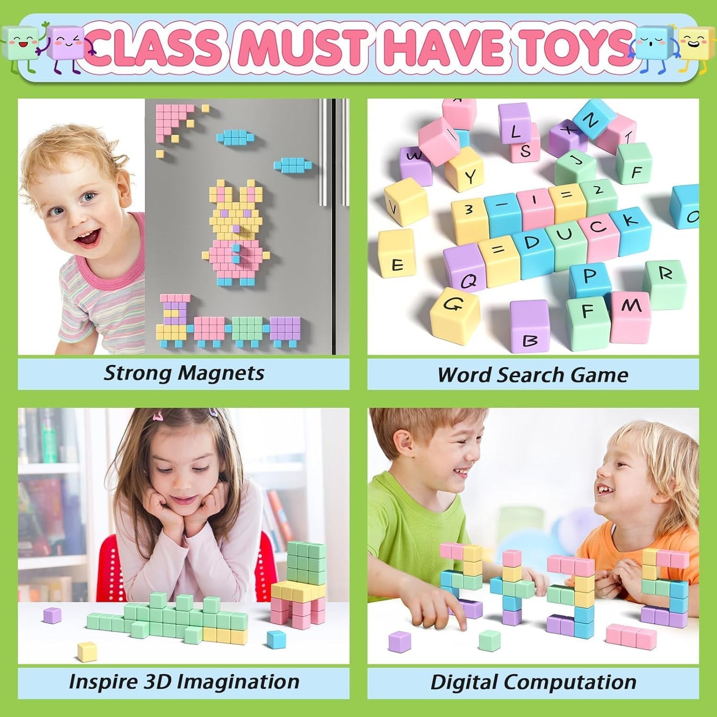 Magnetische Bausteine für Kinder